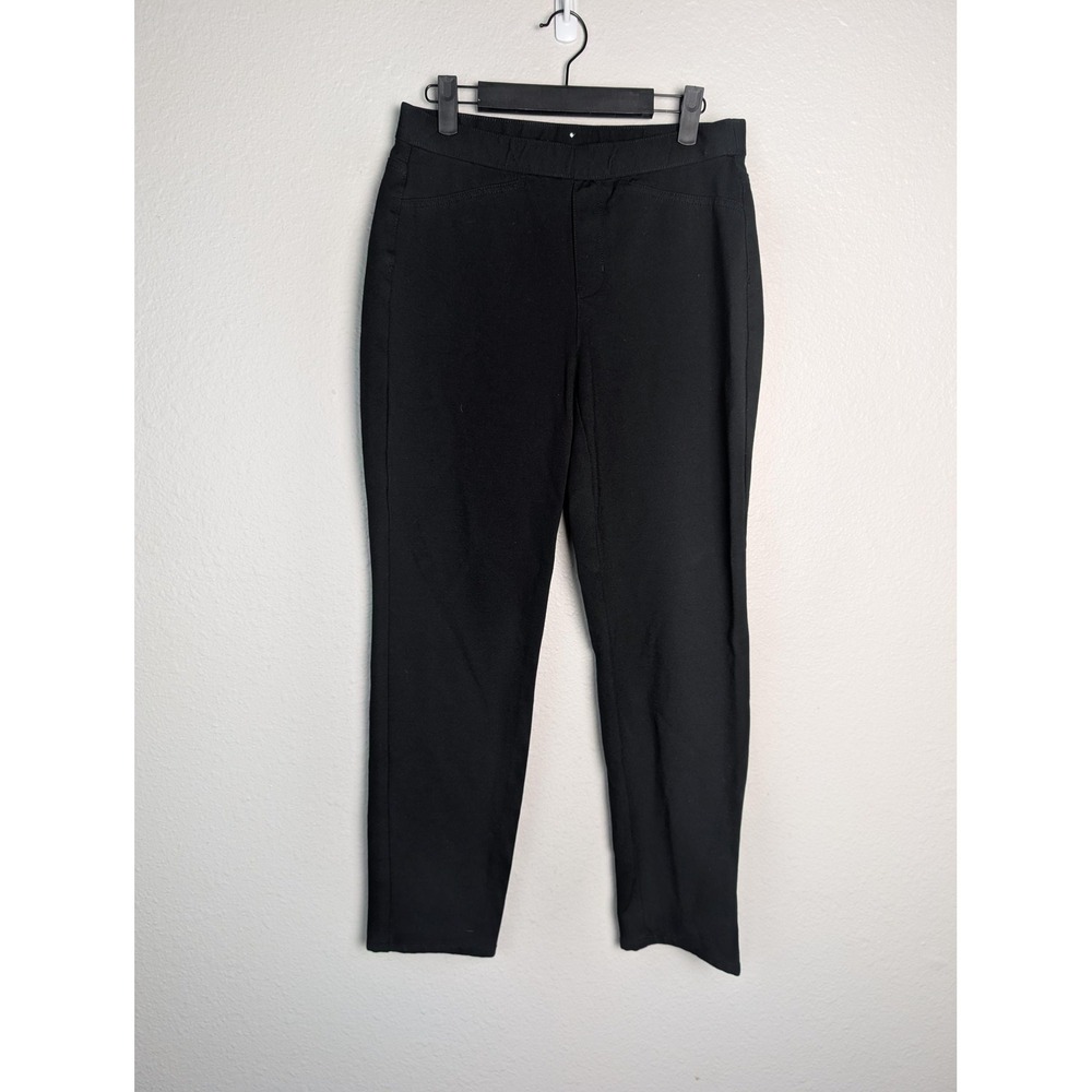 J. Jill Pants Womens S Black Ponte Slim Leg Pull On Flat Front Pockets Stretch